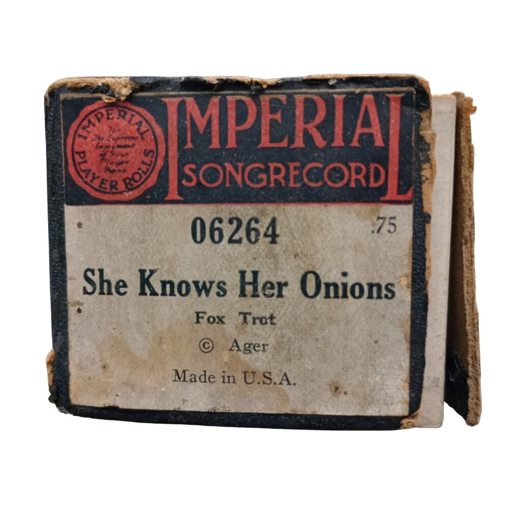 Imperial SongRecords #06264 Player Piano Roll "She Knows Her Onions"